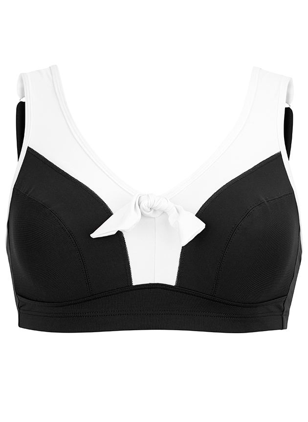Bikinit-BH, Adamo Swimwear Musta/Valkoinen